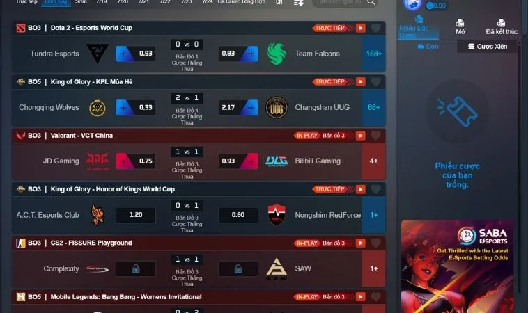 Cách Chơi Thể Thao Điện Tử Tại 9Club Dành Cho Tân Binh 2 Bảng kèo cá cược Thể Thao Điện Tử Tại 9Club