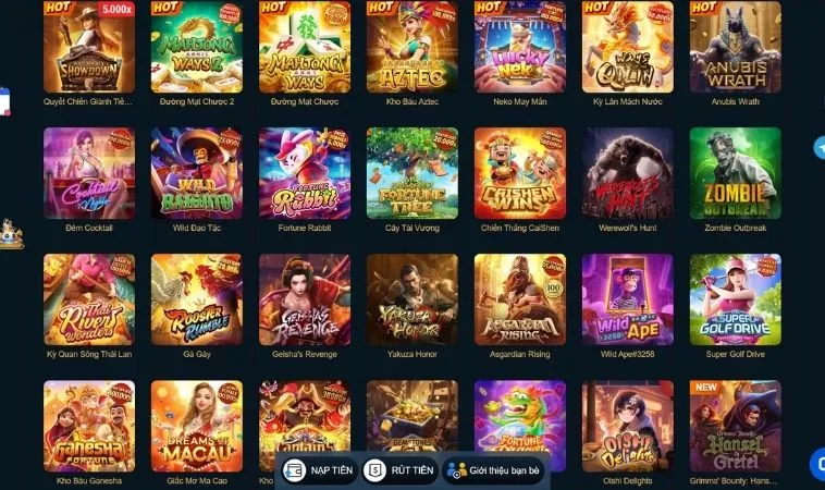 Đa dạng các thể loại trò chơi để tham gia tại nhà cái 9Club